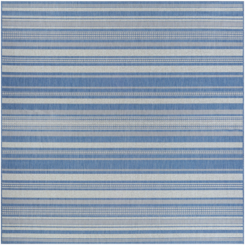 Beachcrest Home Anguila Stripe Blue/Gray Indoor/Outdoor Area Rug & Reviews Wayfair
